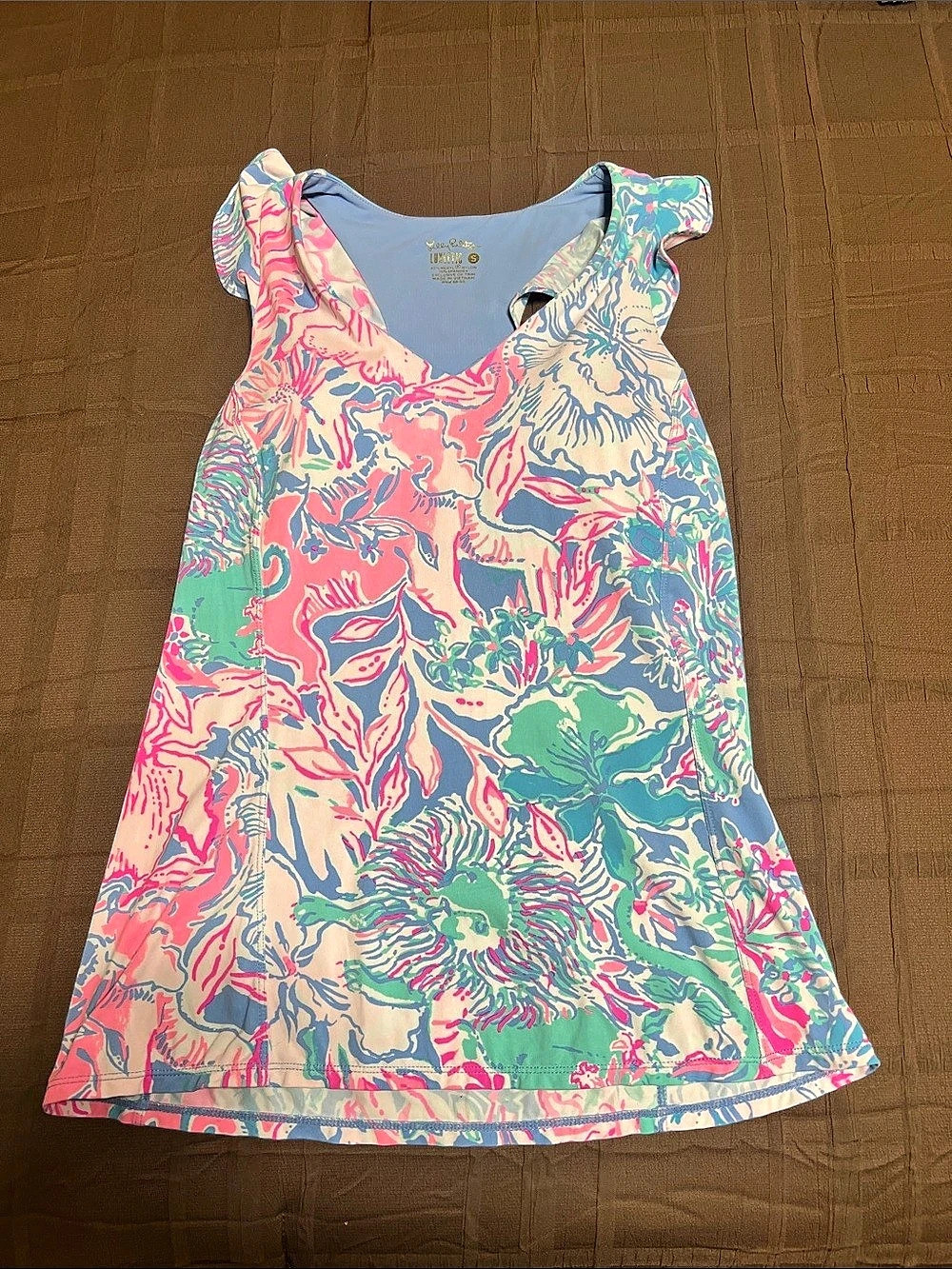 Lilly Pulitzer Luxletic Bra Tank Top Pink & Blue